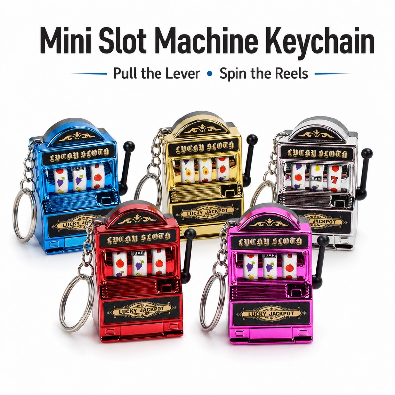 Fruit Slot Machine - Mini Slot Machine Keychain Retro Jackpot