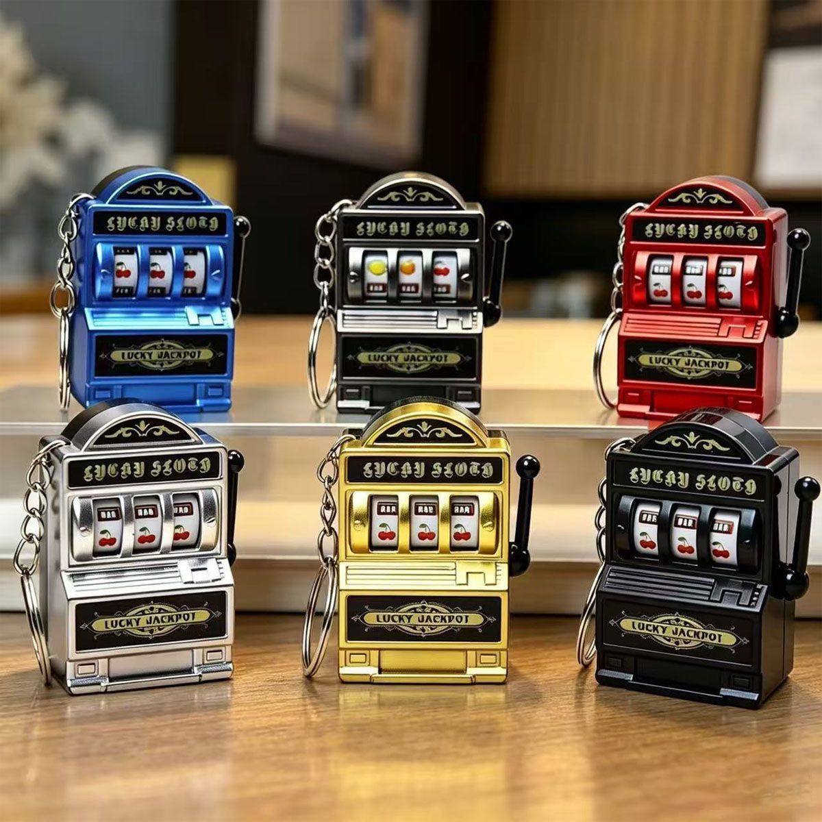 Fruit Slot Machine - Mini Portable Fruit Slot Machine Keychain