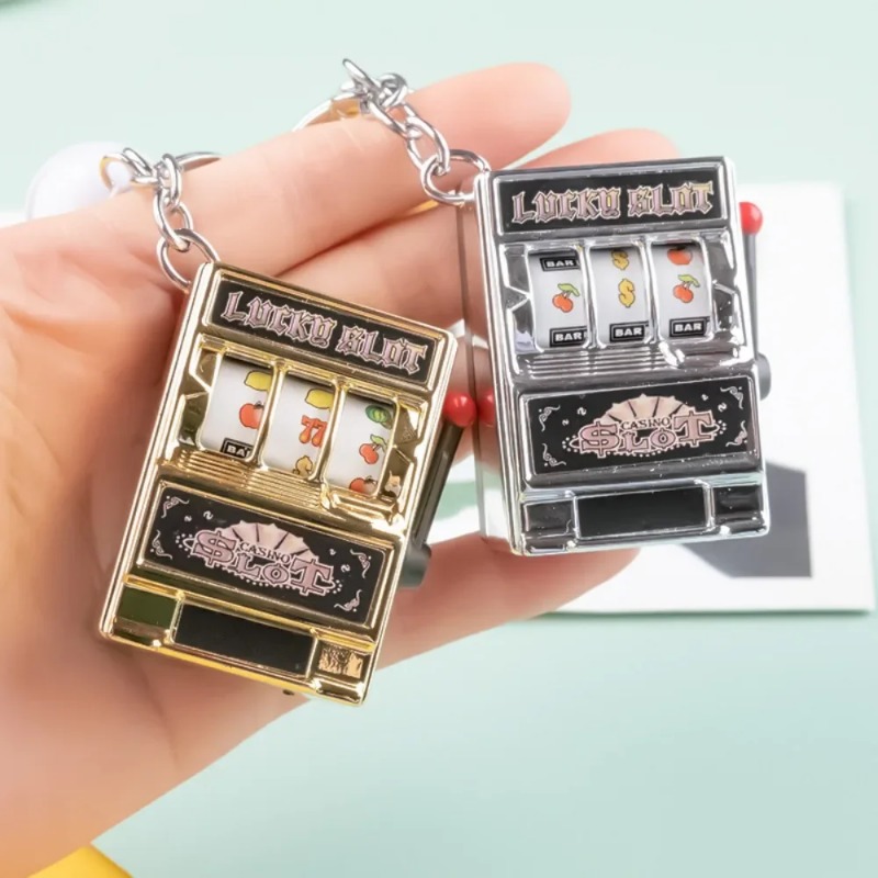 Fruit Slot Machine - Trendy Mini Fruit Slot Machine Keychain