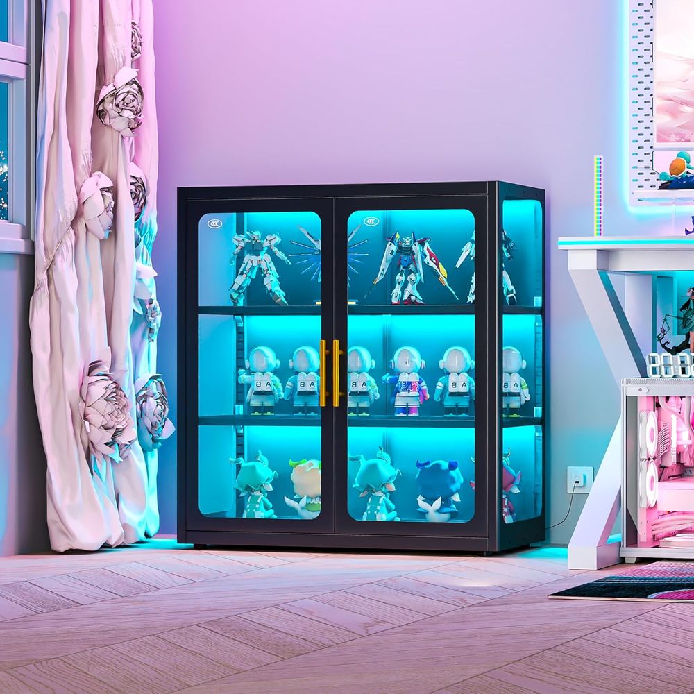 Glass Cabinet Display - 34 Tall Glass Door Display Cabinet
