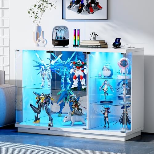 Glass Cabinet Display - Glass Display Cabinet with Lock &