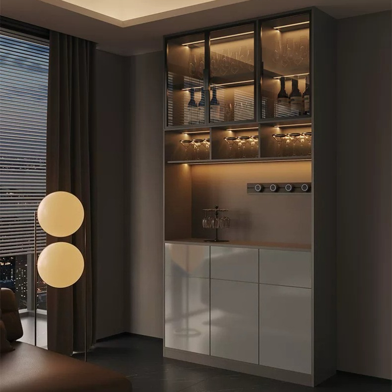 Light luxury Italian dining si - Glass Cabinet Display 评论和价格