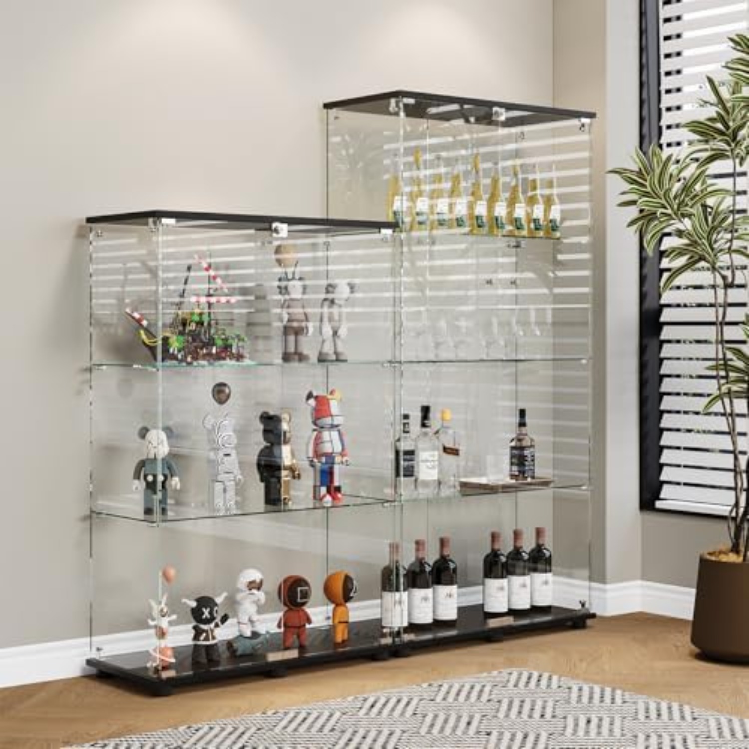Glass Display Cabinet with 3-S - Glass Cabinet Display 评论和价格
