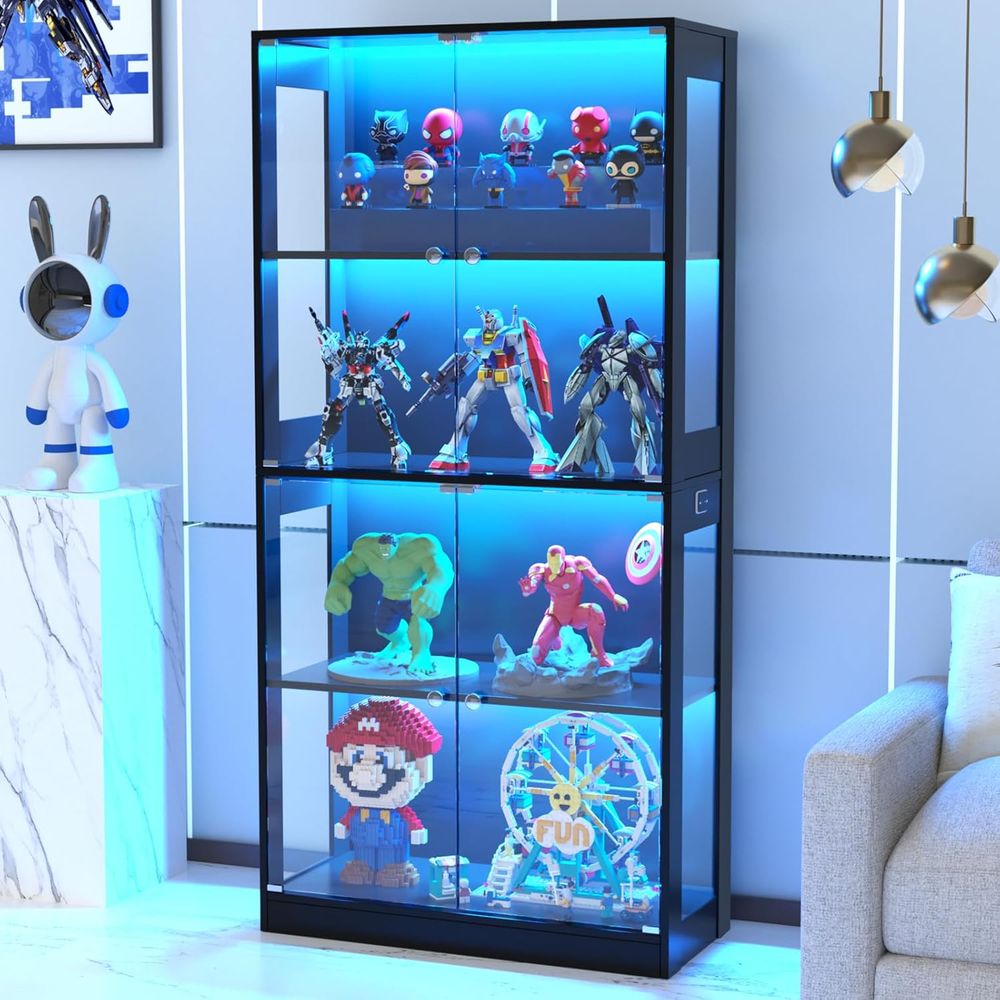 65 Glass Door Display Cabinet, - Glass Cabinet Display 评论和价格