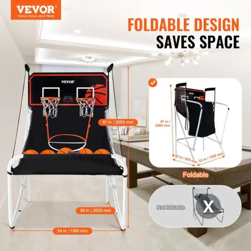 【Hot Item】Foldable Basketball  - Arcade Games & Vending Llc 评论和价格