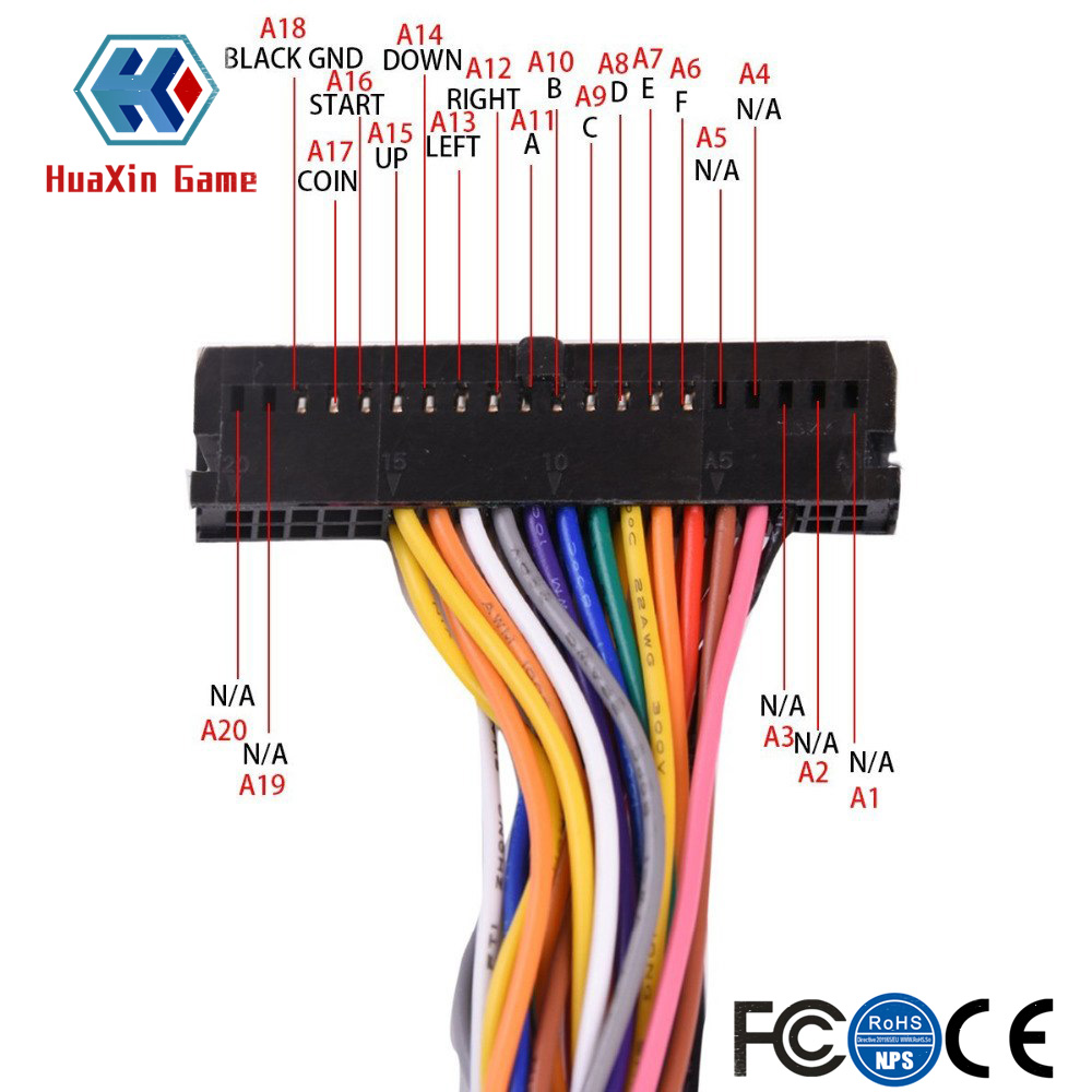 Arcade 40 Pin Cabinet Wire Har - Arcade Button Pcb 评论和价格