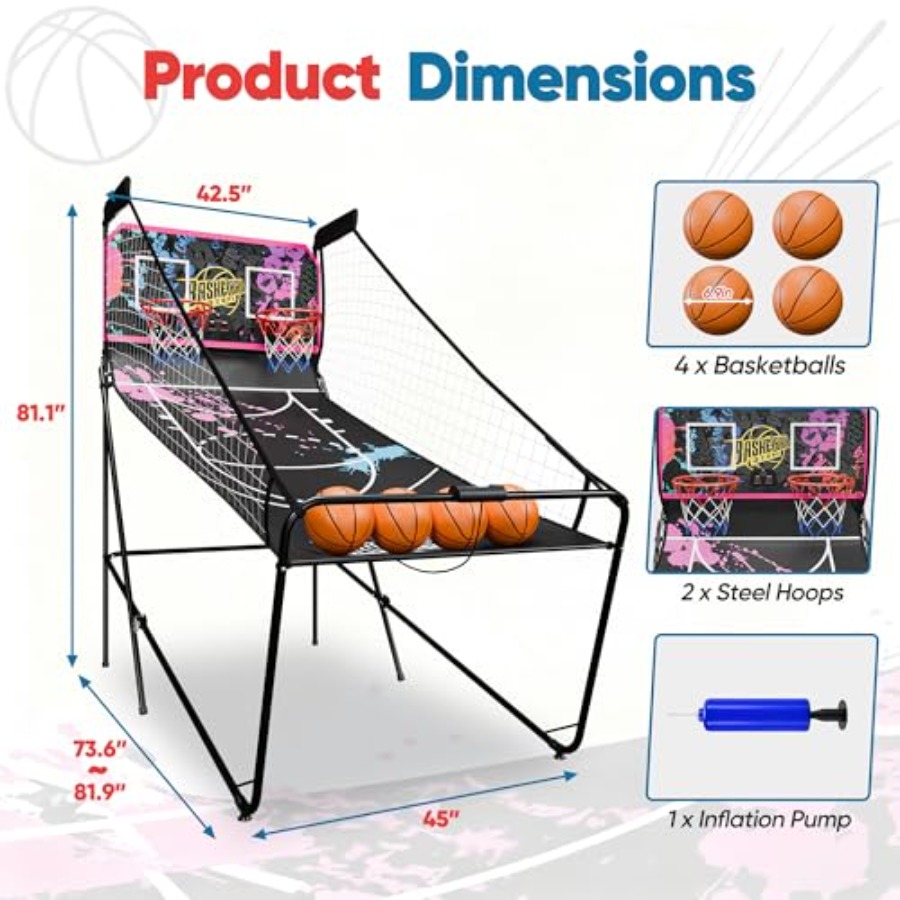 Indoor foldable 2-player elect - Arcade Games & Vending Llc 评论和价格