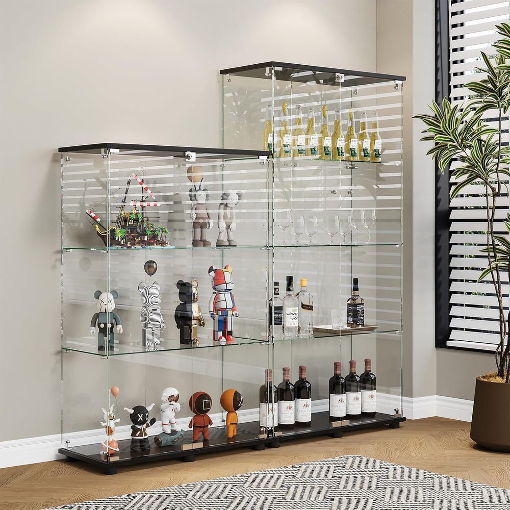 Glass Display Cabinet with 3-S - Glass Cabinet Display 评论和价格