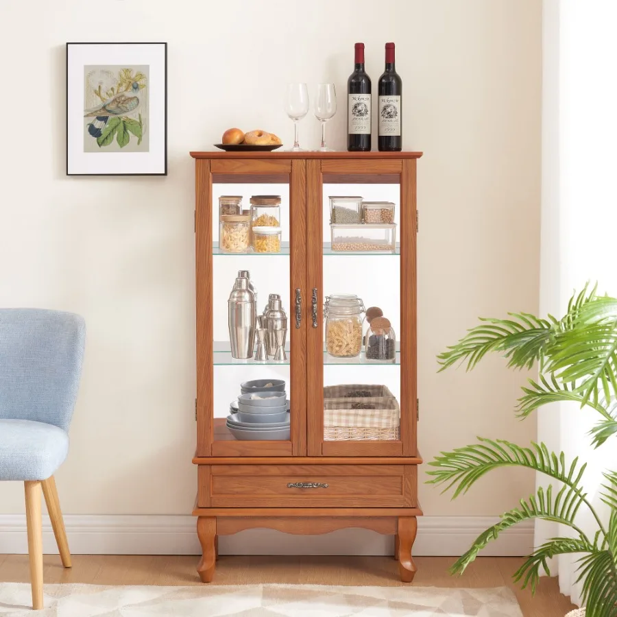 Lighted Glass Cabinet Glass Wi - Glass Cabinet Display 评论和价格