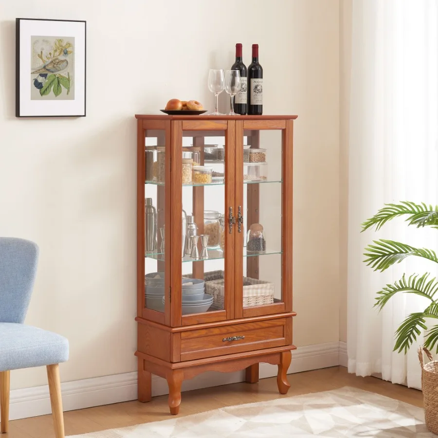 Lighted Glass Cabinet Glass Wi - Glass Cabinet Display 评论和价格