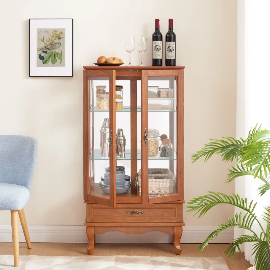 Lighted Glass Cabinet Glass Wi - Glass Cabinet Display 评论和价格