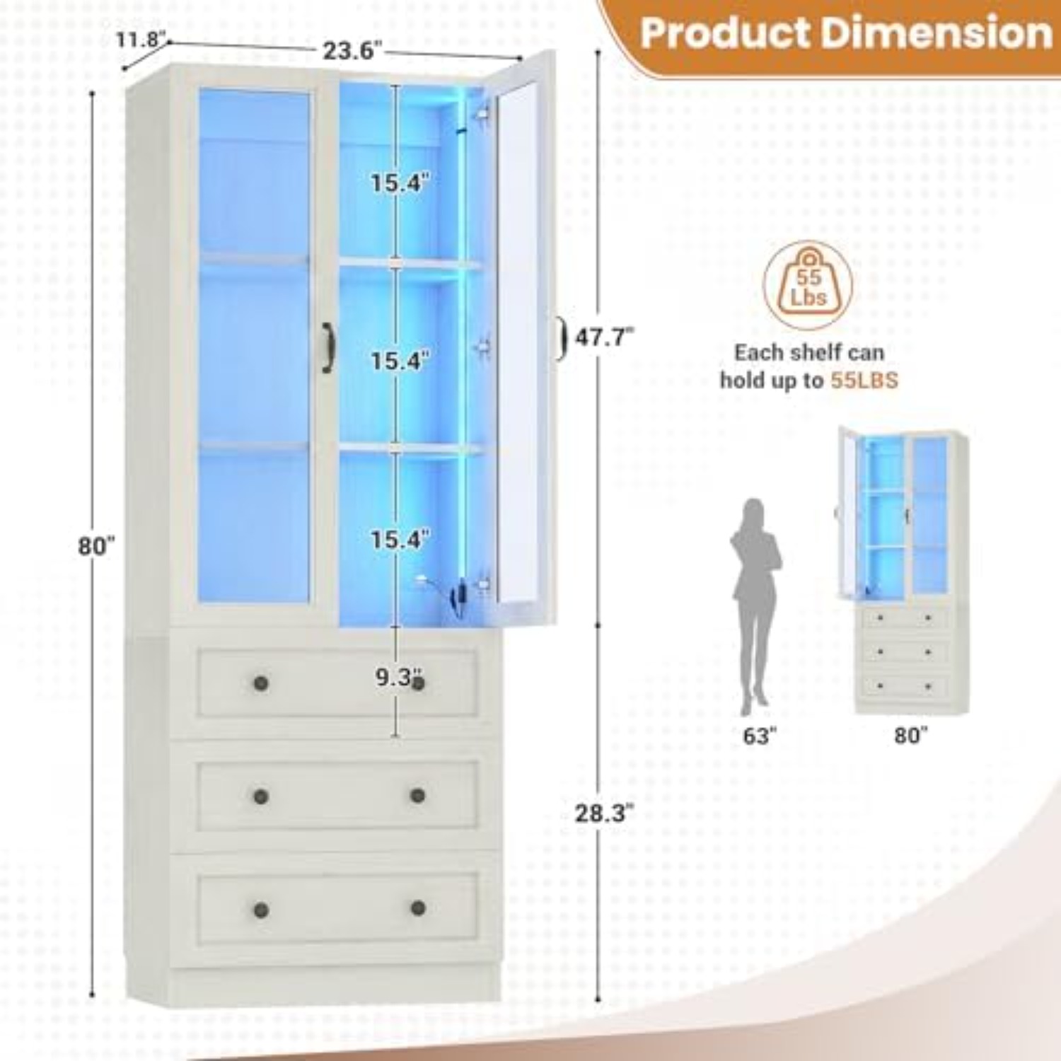Display Cabinet with Glass Doo - Glass Cabinet Display 评论和价格