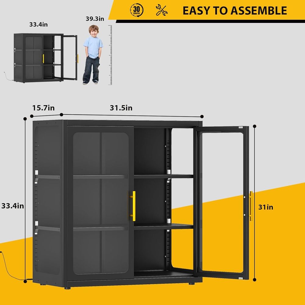 34 Tall Glass Door Display Cab - Glass Cabinet Display 评论和价格