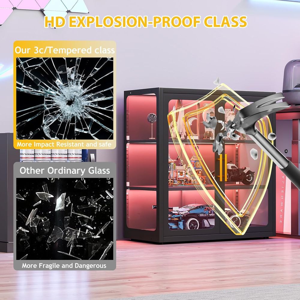 34 Tall Glass Door Display Cab - Glass Cabinet Display 评论和价格