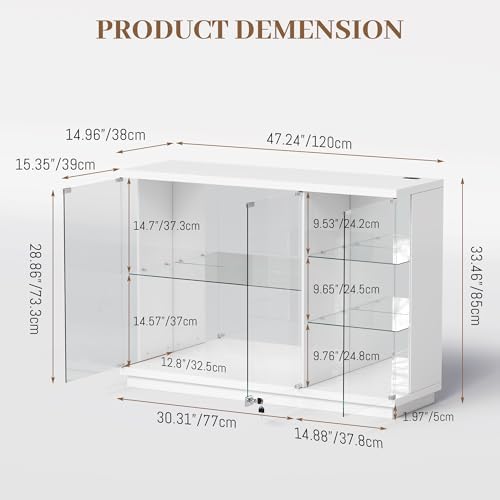 Glass Display Cabinet with Loc - Glass Cabinet Display 评论和价格