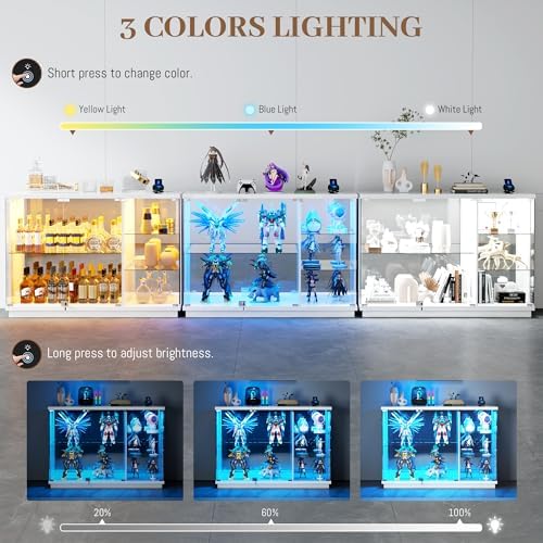 Glass Display Cabinet with Loc - Glass Cabinet Display 评论和价格